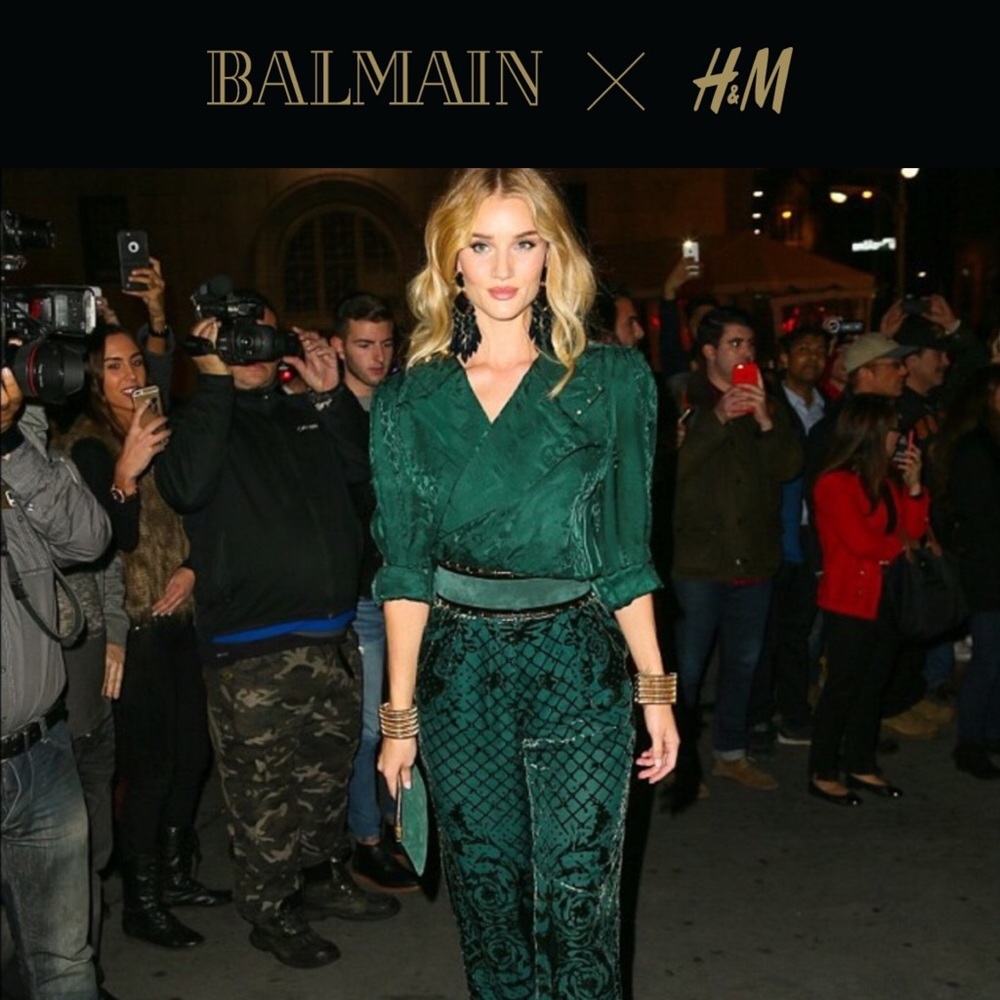 🎊HOST PICK🎊NWT BalmainxH&M Emerald Green Blouse